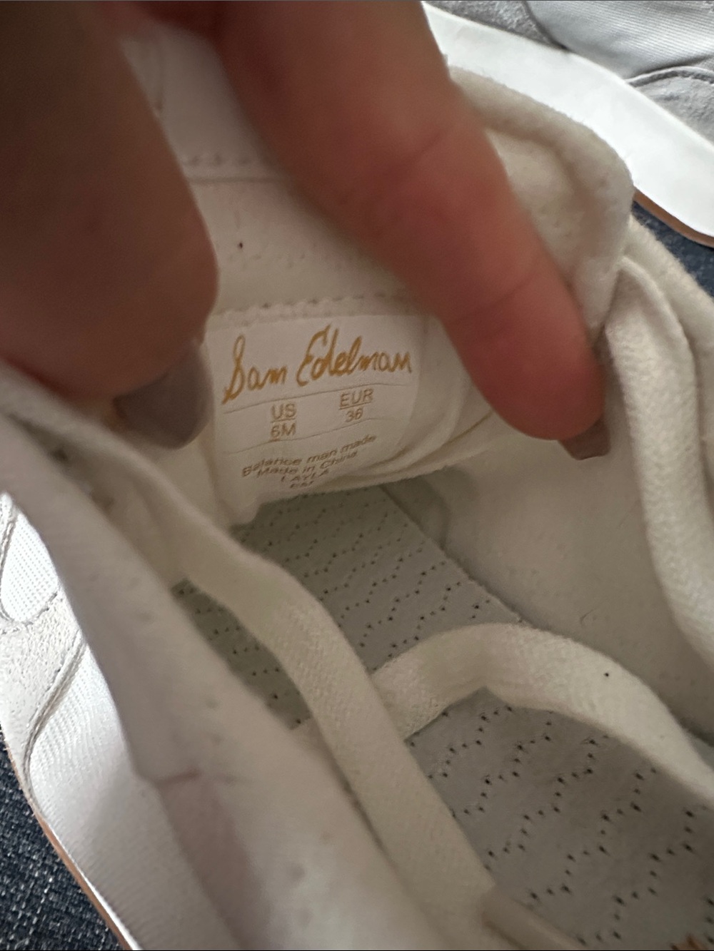 Sam Edelman Cream and Brown Platform-Trim Sneakers - Picture 2 of 6